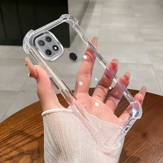 สําหรับ OPPO A15 A15S A35 เคสโทรศัพท์ TPU 2025 กันกระแทกการออกแบบใหม่ขั้นสูงโปร่งใสเคสโทรศัพท์ SZ12