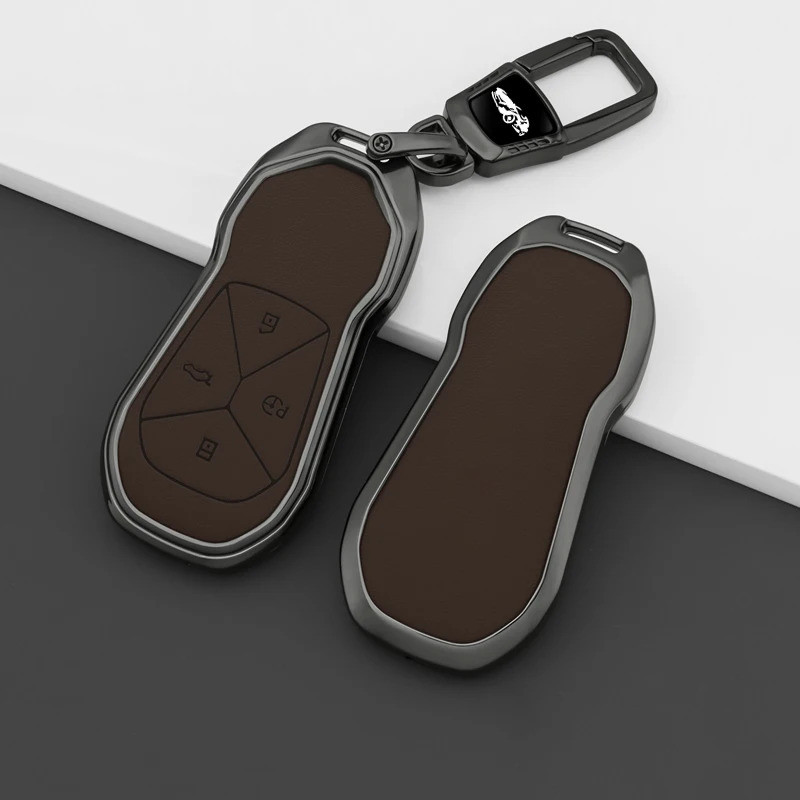 Zinc Alloy leather car remote key case cover shell for Xpeng Xiaopeng P5 P7 P7I G9 G6 G3 g3i keychai