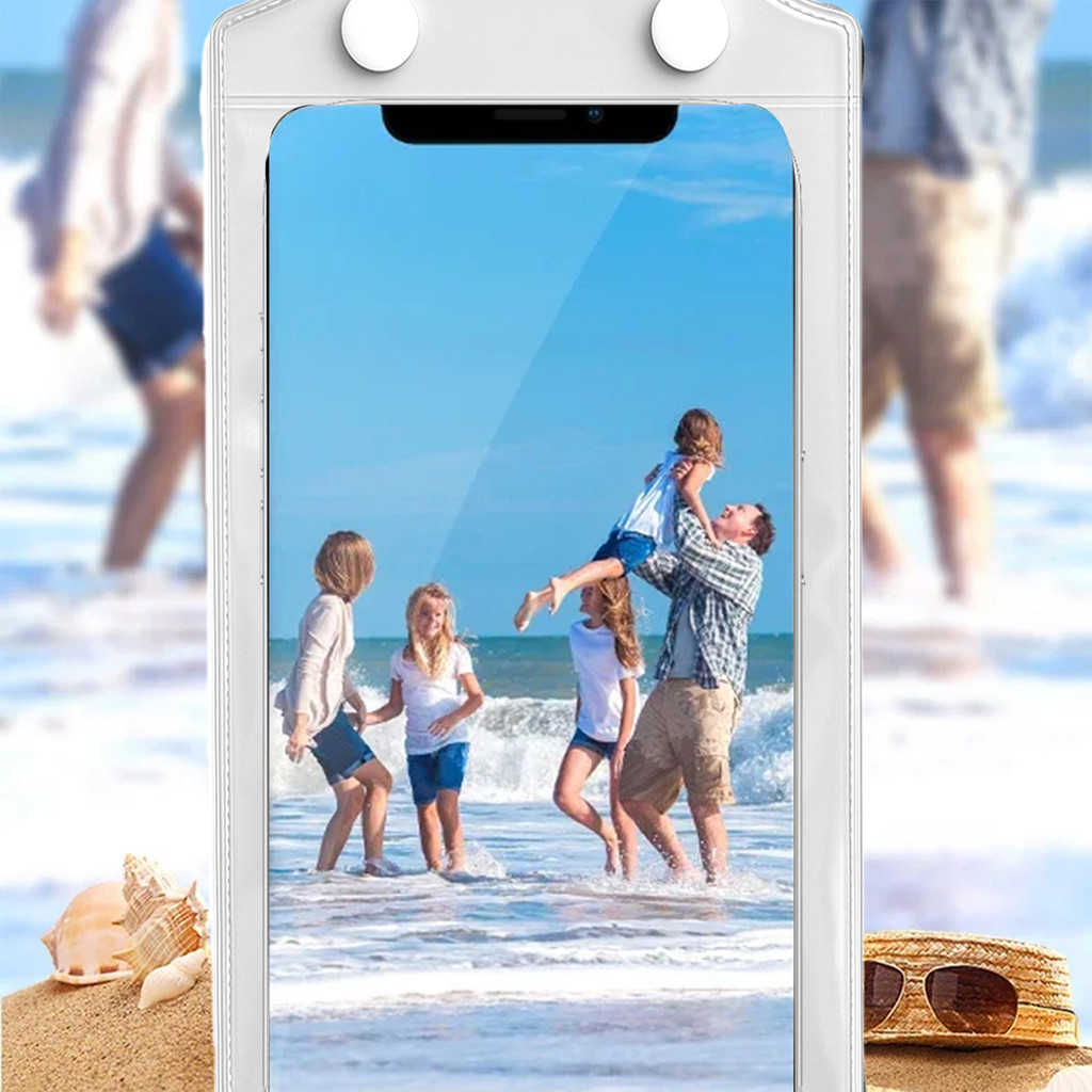 กระเป๋าใส่โทรศัพท์กันน้ําแบบใส 10 แพ็ค 25x10ซม | ตัวป้องกันสมาร์ทโฟนสากลสําหรับฝน/หิมะ/กีฬาวัสดุ พีวีซี ทนทานพร้อมซีลที่ปลอดภัย - รูปที่ 7