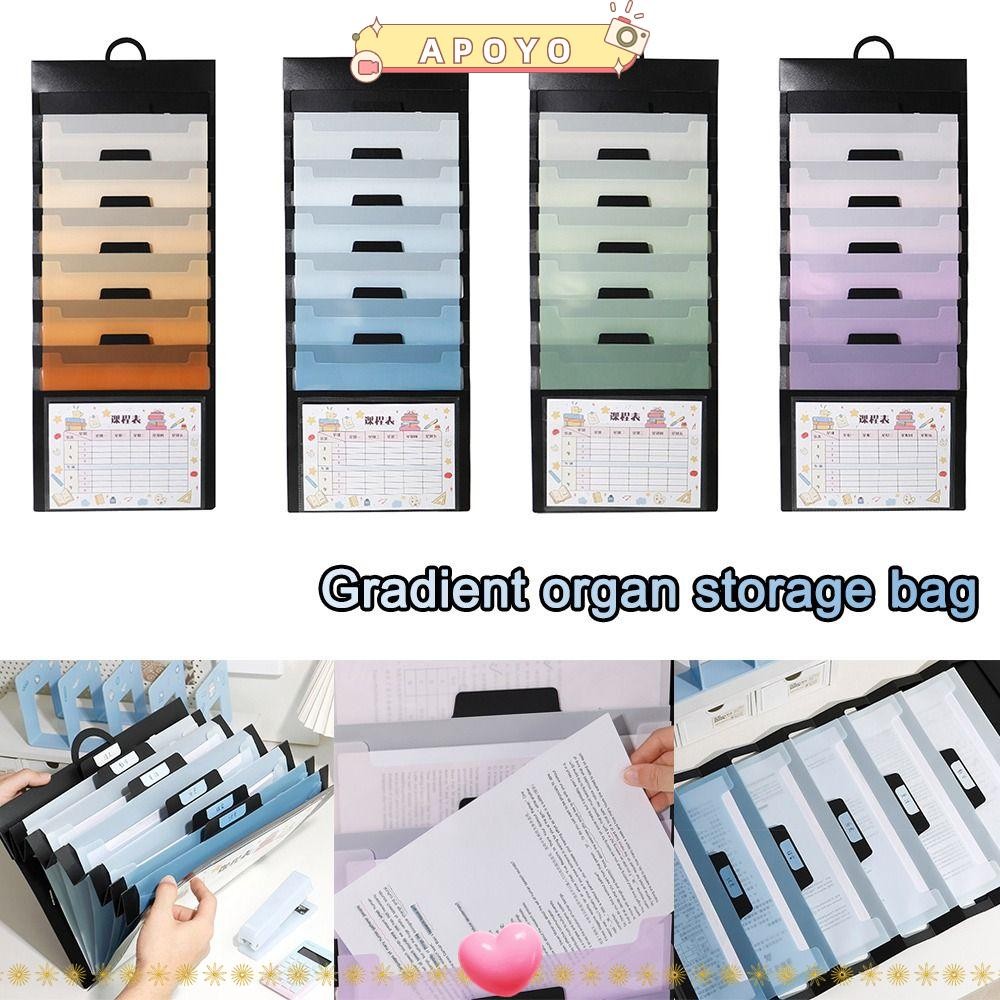 ที่เก็บไฟล์ อะโปโย,ที่ใส่เอกสารติดผนังแบบแขวน 6 ชั้น,ที่ใส่จดหมายสํานักงานที่ทนต่อการสึกหรอแบบมัลติฟังก์ชั่นความจุขนาดใหญ่