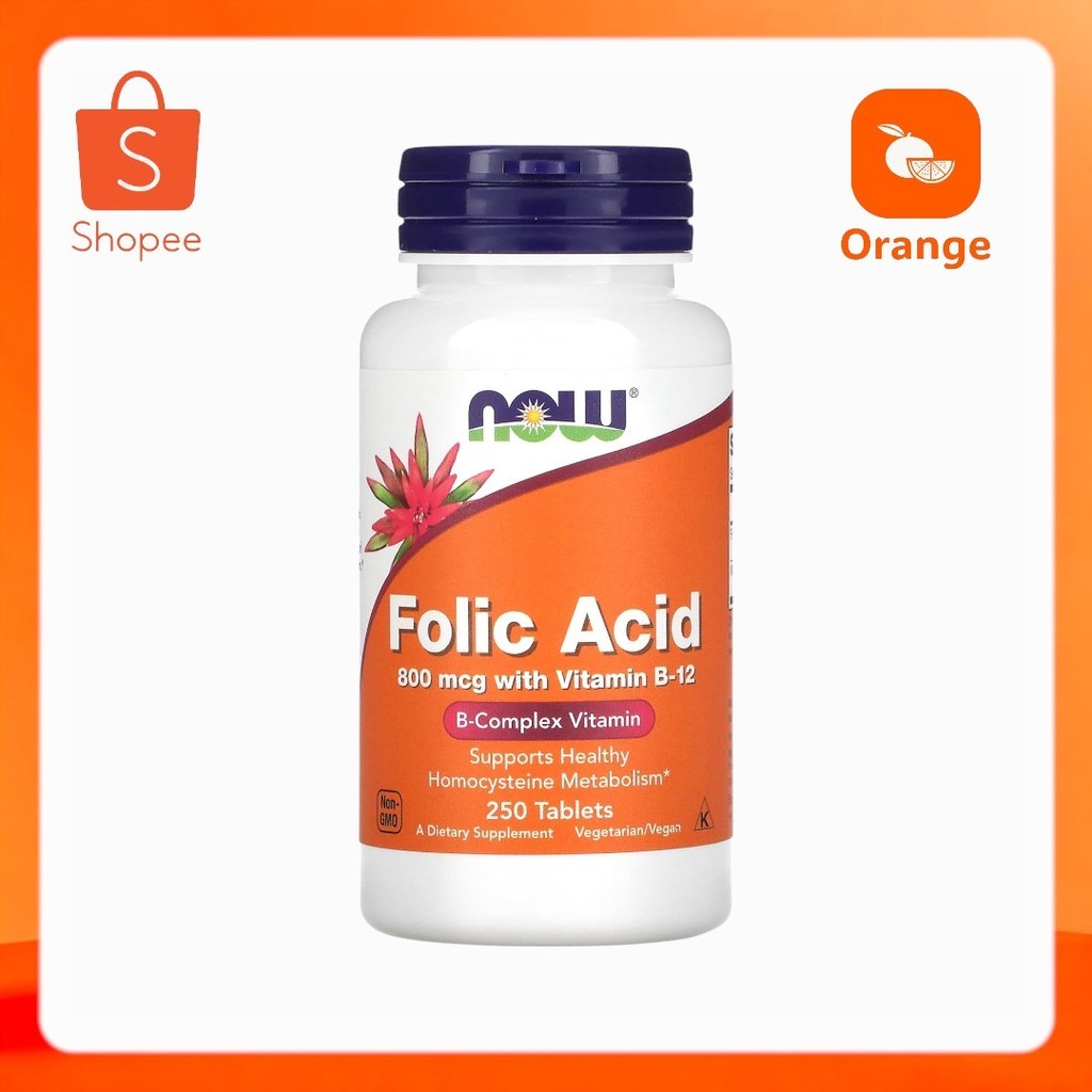 NOW Foods, Folic Acid, 800 mcg, 250 Tablets