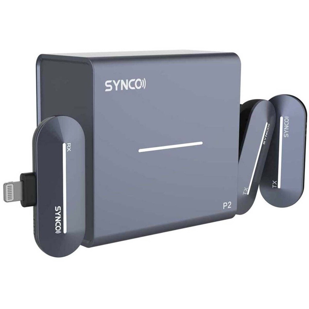 Synco P2L / P2T  ไมโครโฟนไร้สาย Digital 2.4GHZ. ตัวรับ1 ตัวส่ง2 สําหรับโทรศัพท์