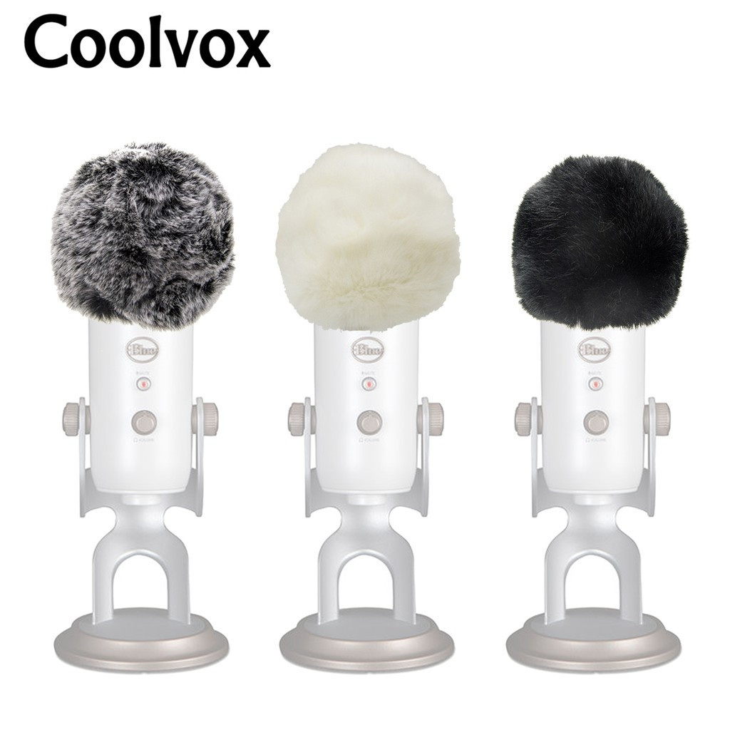 ฝาครอบไมโครโฟนกันลมขนสัตว์เทียมสำหรับสตูดิโอบันทึกเสียง Deat Cat สำหรับ Blue Yeti