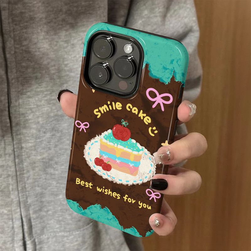 เคสโทรศัพท์ Cherry Cake 2-in-1 เข้ากันได้กับ iPhone 15 รูปที่ 3