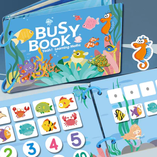 GeeToy สติ๊กเกอร์หนังสือเงียบ หนังสือยุ่งๆ สำหรับเด็ก ของเล่นเสริมพัฒนาการสมองสำหรับเด็ก
