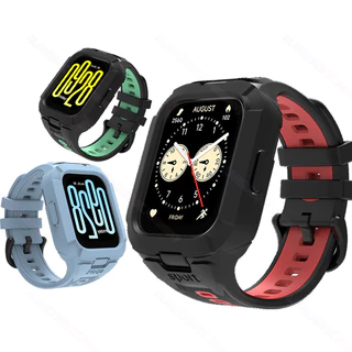 สายซิลิโคนสําหรับ Xiaomi Redmi นาฬิกา 6 5 4 Active Lite กรณีกีฬา Band Smartwatch สายคล้องคอสําหรับ Redmi นาฬิกา 5Active TPU แบบบูรณาการ Anti-Drop สายรัดข้อมือ