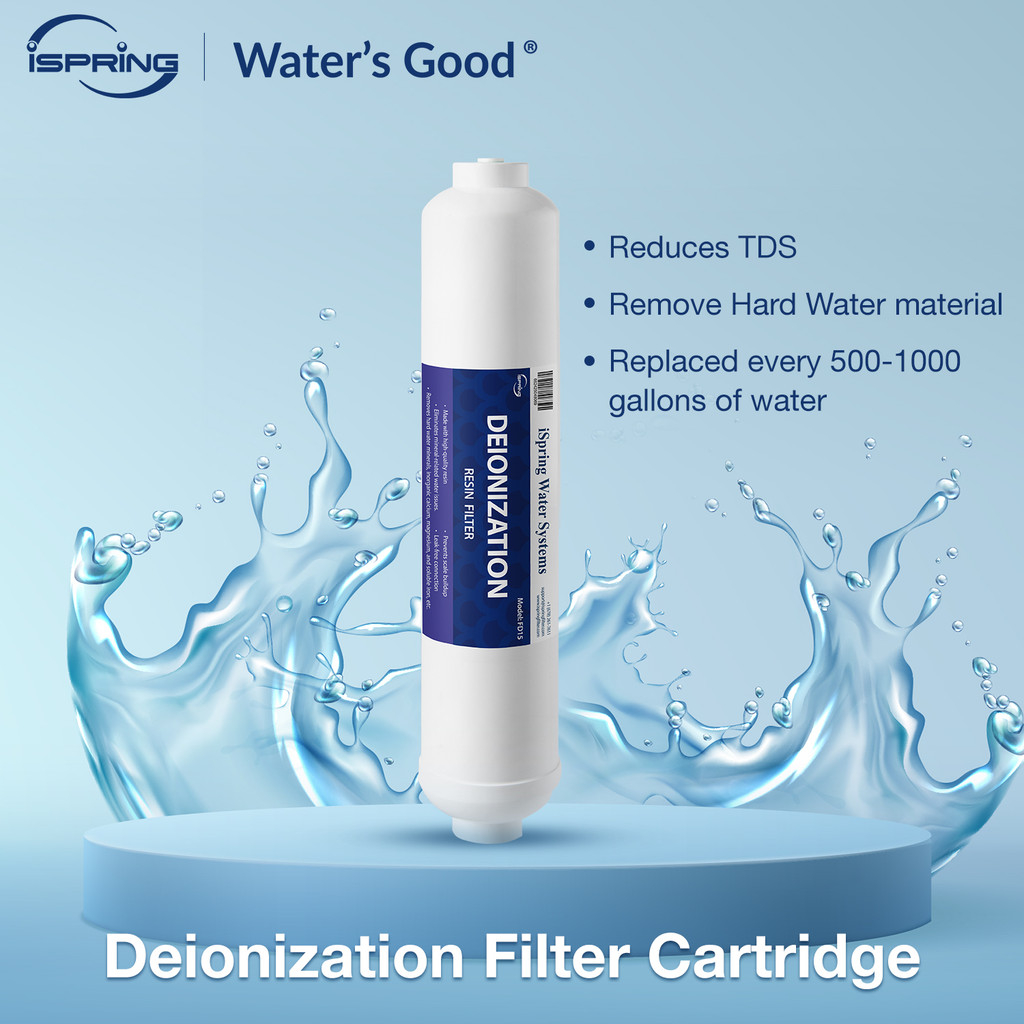 ISpring FD15 DeIonization เปลี่ยนกรอง Fit RO/DI ระบบกรองน้ําสําหรับ Aquarium 10 "x 2.5 "1 นับสําหรับ RCC7D ไม่เหมาะสําหรับดื่มใช้กับระบบ RO