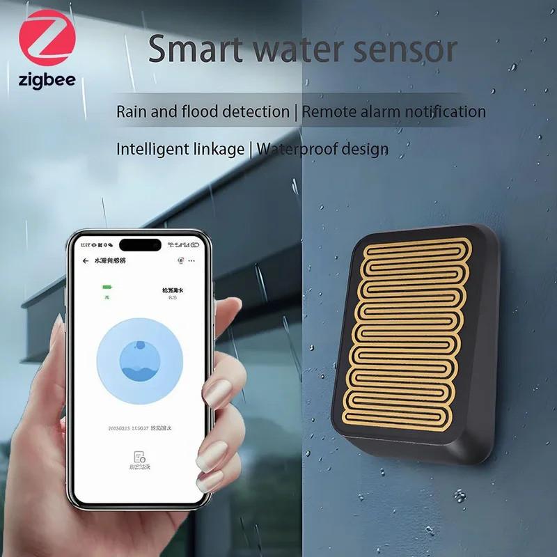 Advanced Zigbee Rain Sensor for Wireless Outdoor Rain Detection,Water Leak Sensor,Linkage Control,eW