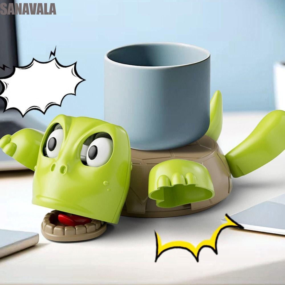 SANAVALA Panicked เต่า Coaster, ABS กดเต่าถ้วย Pad Quirky ของเล่น, เต่าฉนวนกันความร้อน Mat Frightened เต่าเครื่องประดับ Gaping Eyes เต่าฐานถ้วยตกแต่งบ้าน