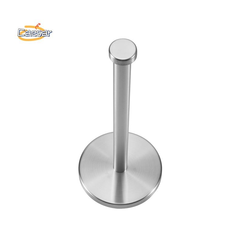 caesarA8Stainless Steel Roll Paper Towel Rack Kitchen Tissue Holder Bathroom Toilet Paper Stand Napkin Rack House Tool