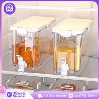 4L Refrigerator Drink Dispenser with Tap Faucet Cold Hot Water Bucket Fill Bottle Jug