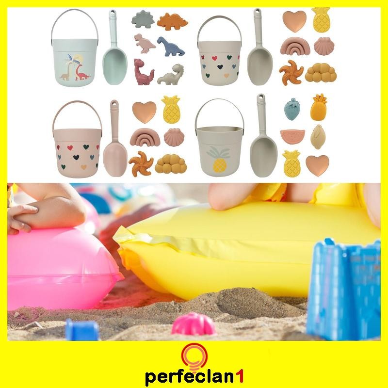 [Perfeclan1] 8x ปราสาททรายของเล่นชายหาดถังชายหาดทรายของเล่นเพื่อการศึกษา Sandbox ของเล่นสําหรับเด็กช