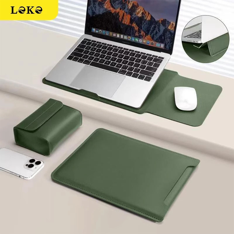 13/14/15.6 นิ้ว กระเป๋า laptop 3 in 1 กระเป๋า macbook PU กระเป๋าคอม laptop sleeve macbook case