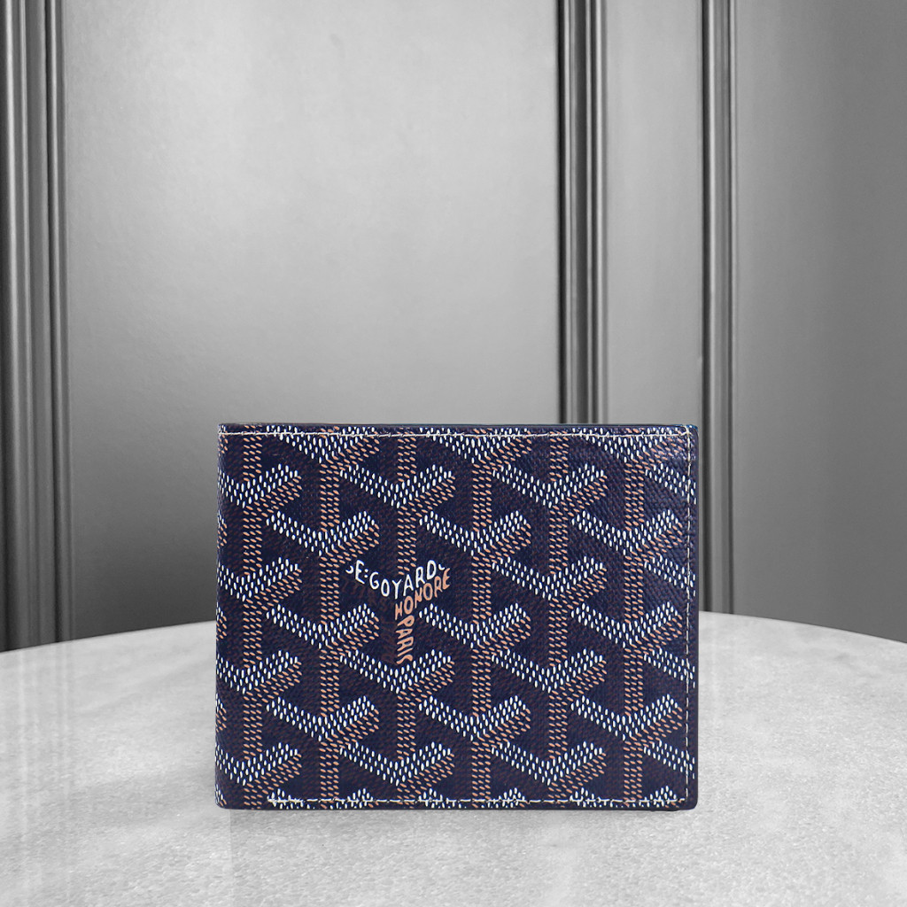 สินค้าแท้มือสอง   กระเป๋าสตางค์  GOYARD  กระเป๋าสตางค์ผู้ชาย  กระเป๋าสตางค์สีฟ้า