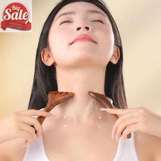 AF ไม้จันทน์สีทองธรรมชาติห้ากรงเล็บนวดหนังศีรษะ Gua Sha เครื่องมือ Back Scratcher สปามือถือ Meridian หวีนวด Hair Care A