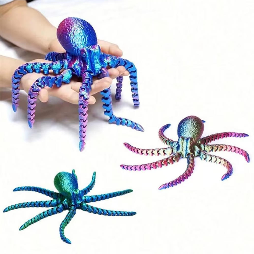 3D-พิมพ์Octopusของเล่น,3Dพิมพ์ของขวัญDIYสร้างสรรค์เครื่องประดับของเล่นของขวัญตกแต่งบ้าน