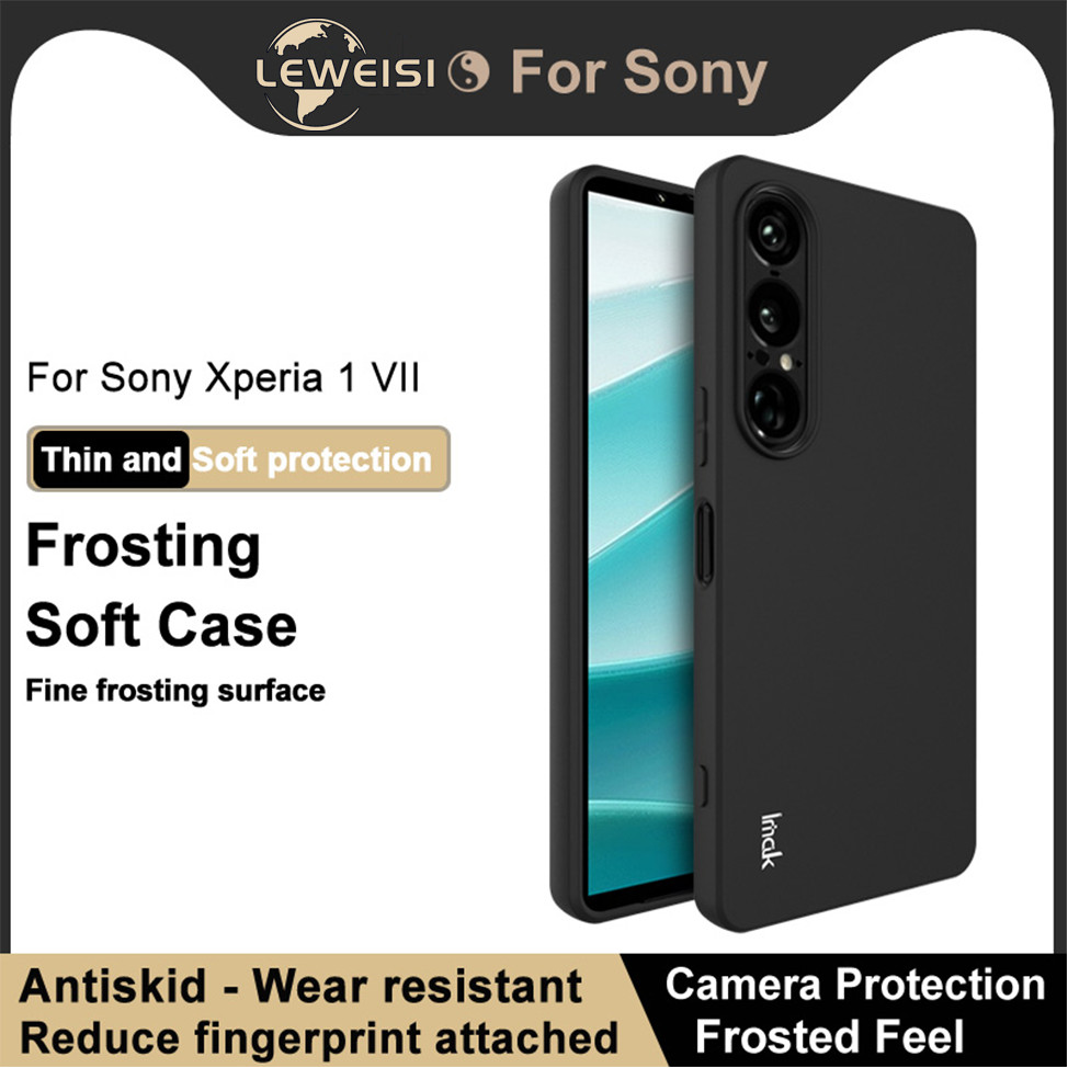 IMAK TPU Frosted Soft Case สําหรับ Sony Xperia 1 VII VI V III Xperia 10 VI V III 5G สีทึบ Anti-fall 