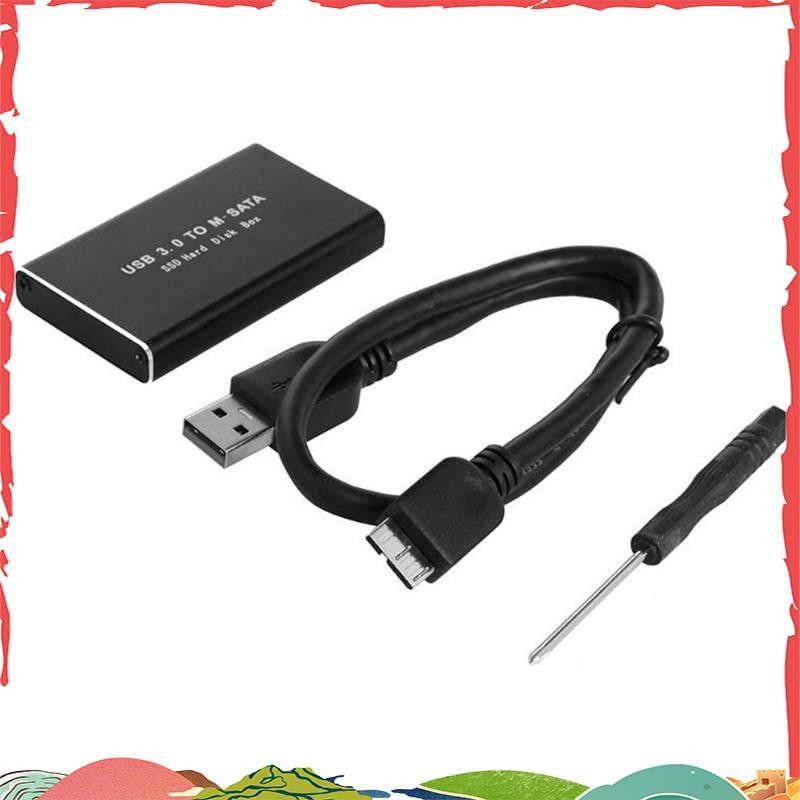 Super MSATA to USB 3.0 SSD Disk Box Storage Case Adapter สําหรับ 30x50 มม.30x30 มม.MSATA SSD