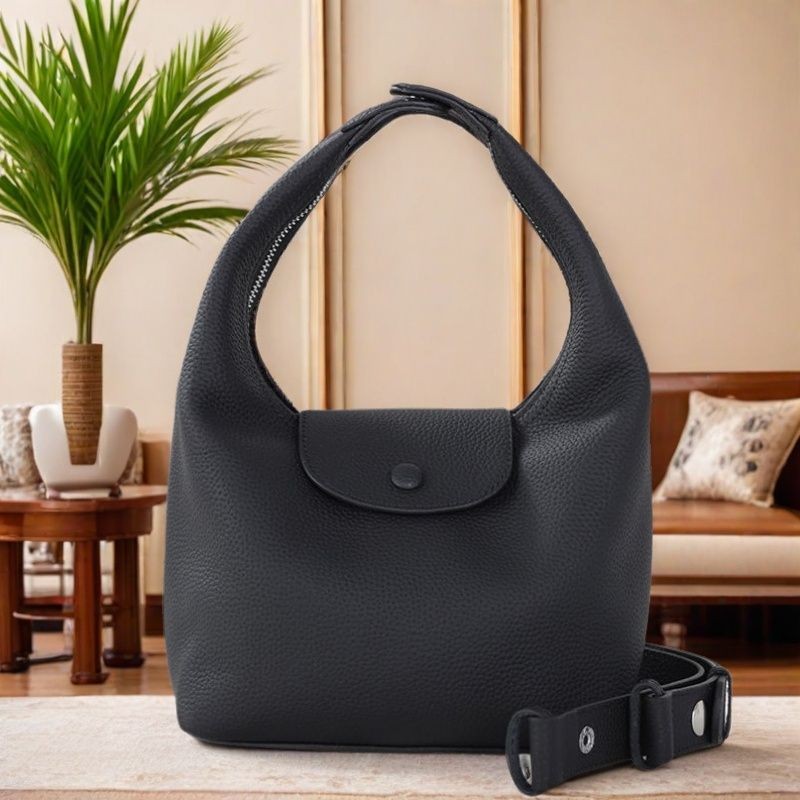 Ghg2025 กระเป๋าสะพายข้างแบบฮอบโอ หนังวัวแท้ สำหรับถือหรือคล้องคอ พร้อมกระเป๋ากล่องอาหารกลางวันพกพา