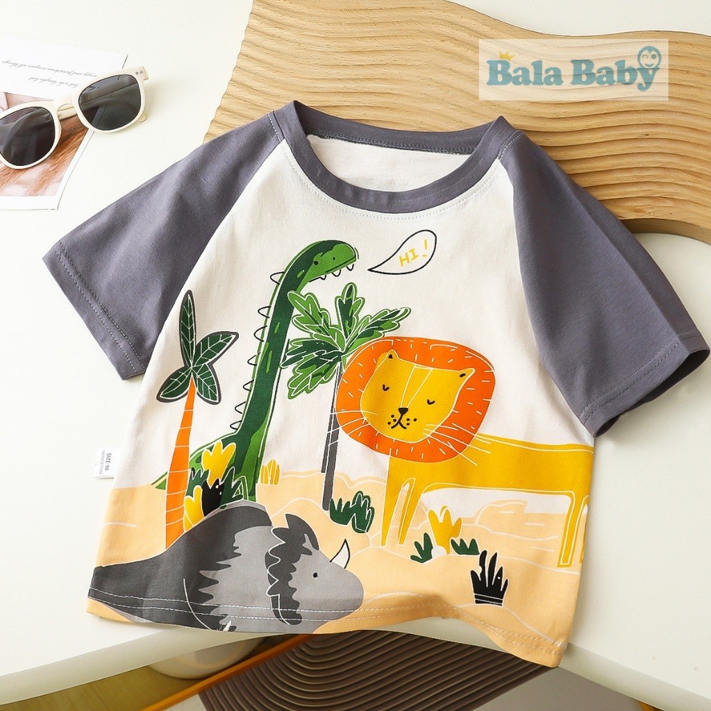 เสื้อผ้าแฟชั่นเด็ก เสื้อยืดเด็กผู้ชาย เนื้อผ้าcotton สำหรับอายุ1-4ปี DXT66