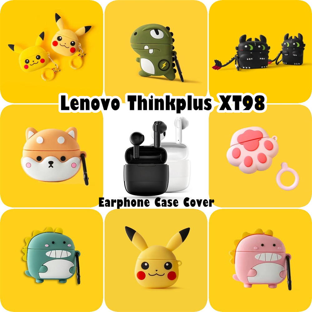 In Stockสําหรับ Lenovo Thinkplus XT98 Case Casing Soft Silicone Headphone Case Creative Cartoon