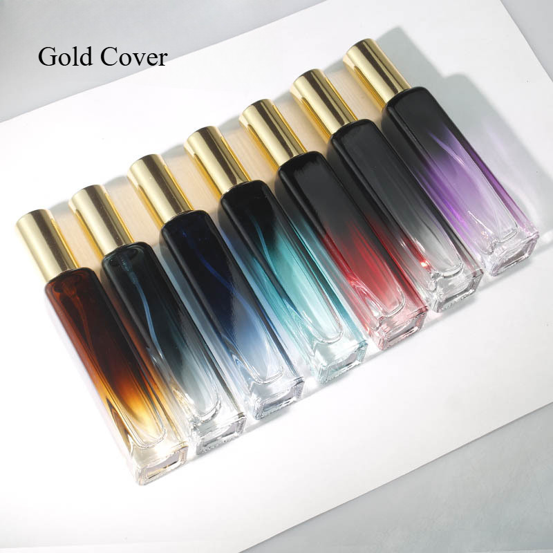 ขวดสเปรย์น้ําหอม 15มล ที่ว่างเปล่ารีฟิลไล่โทนสีสีท่องเที่ยวตัวอย่าง ไวน์ แก้วหนาฝาไม้