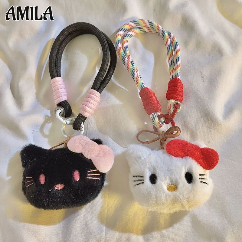 Amila จี้ห้อยกระเป๋าตุ๊กตาคิตตี้โบว์น่ารัก