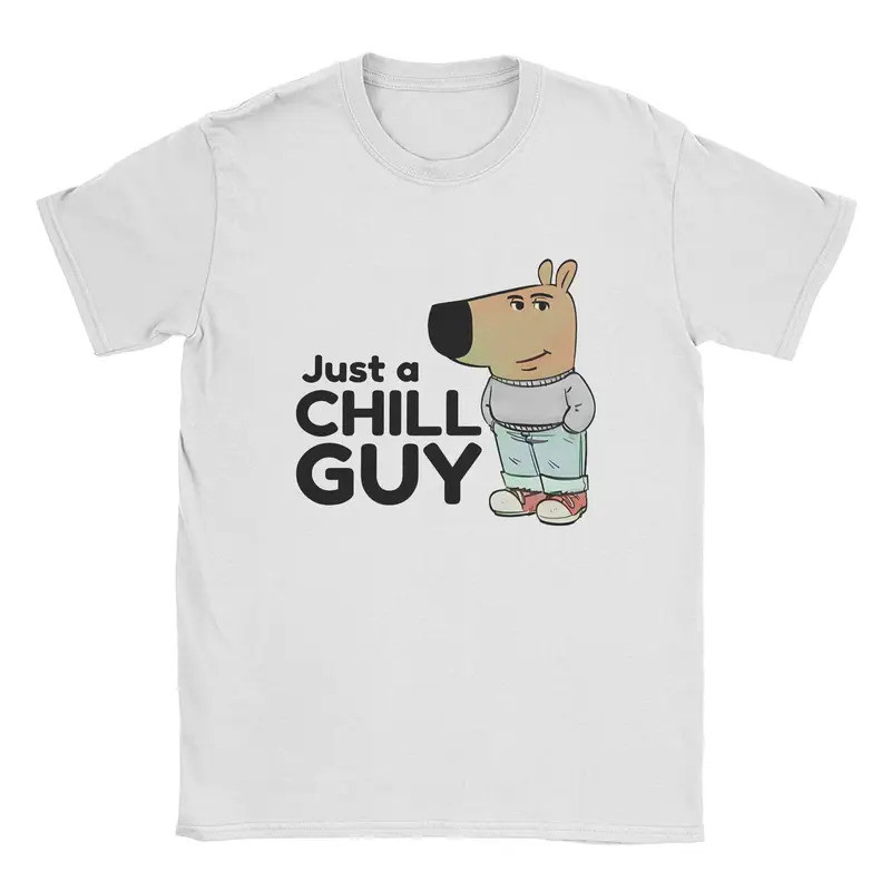 [ในสต็อก] unisex Men I AM Just a Chill Guy Meme T เสื้อผ้าผ้าฝ้ายเสื้อผ้าแขนสั้น O คอ Tees เสื้อยืดคลาสสิก