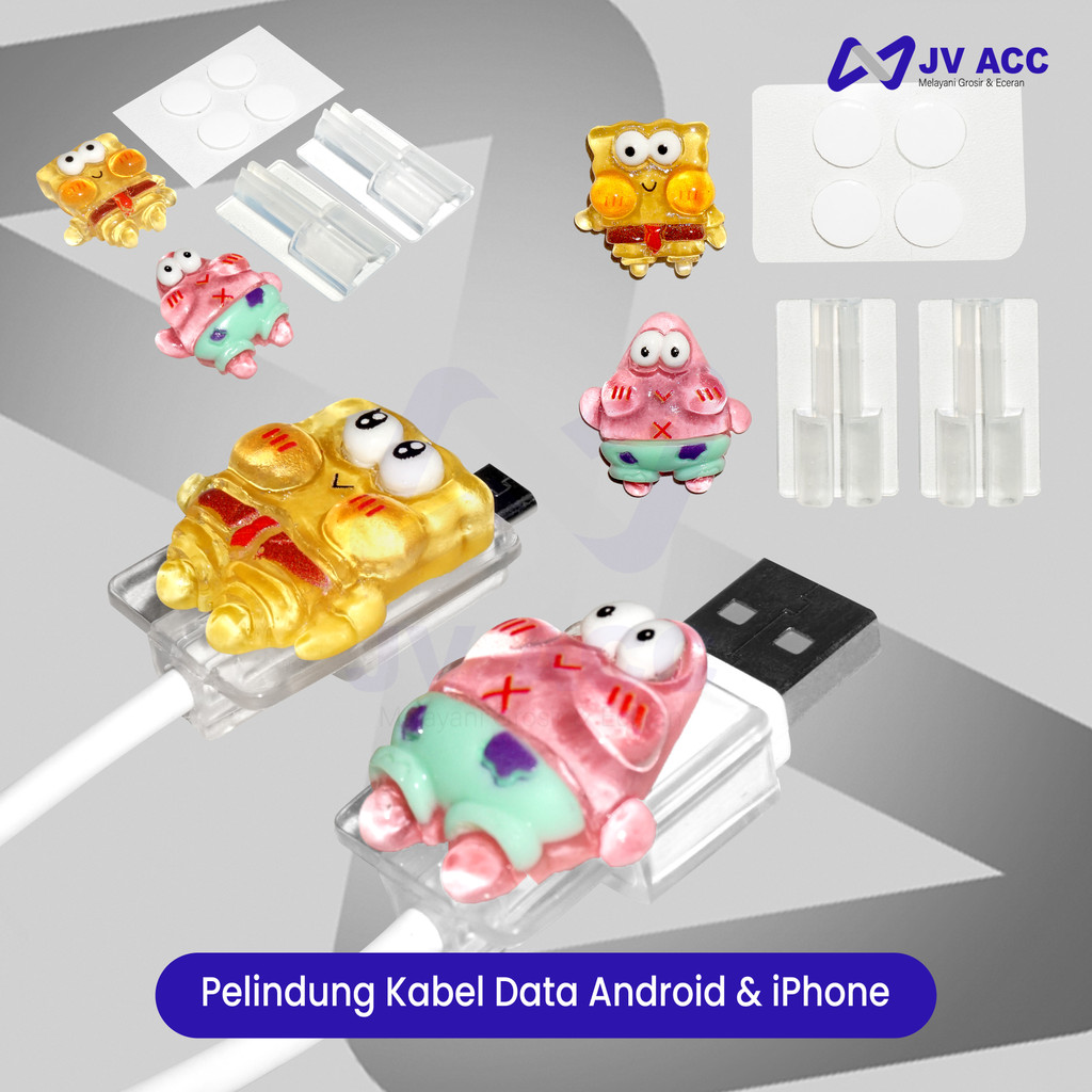 NVN-PKD05 USB-A TO USB-C และ MICRO USB / USB-C TO USB-C CHARGER CABLE END PROTECTOR และน่ารัก CHARAC