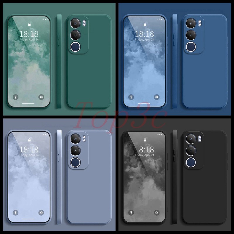 เคส Vivo Y19S/Y28/Y100/Y18/Y28S 5G/Y17S/Y16/Y03/Y03T เคสป้องกันซิลิโคนป้องกันการตกสีธรรมดาเรียบง่าย YT