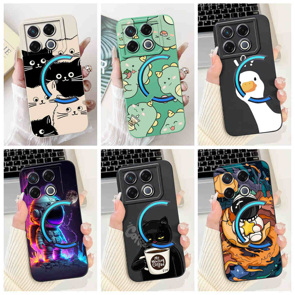 Infinix GT 20 Pro X6871 น่ารักนักบินอวกาศแมวไดโนเสาร์ Jelly Case Infinix GT20 Pro 5G ซิลิคอนอ่อนกันกระแทกเคสโทรศัพท์