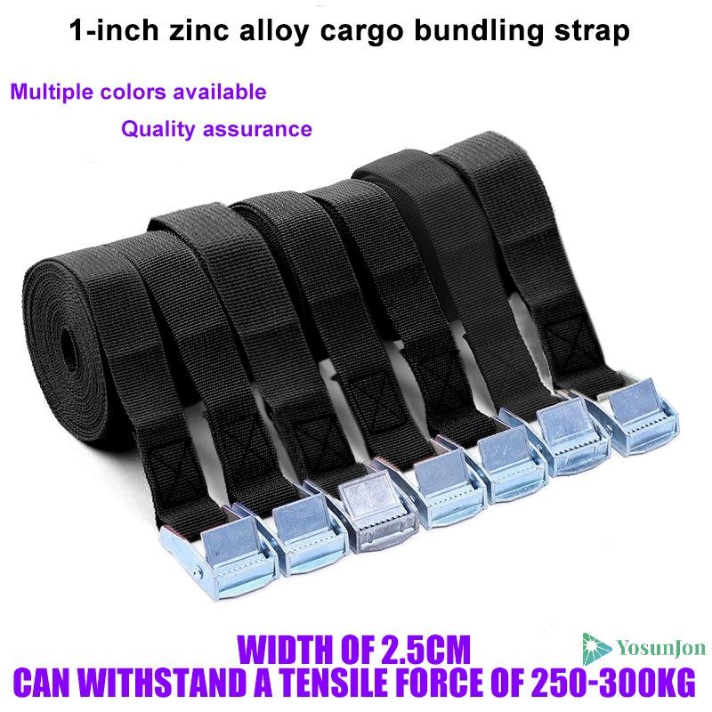 Yosunjon] Lashing Strap With Buckle Nylon Quick Release Cargo Tie Down กระเป๋าเดินทางกระเป๋าสายรัดผูกด้วยสังกะสีอัลลอยด์หัวเข็มขัดตะขอใหม่