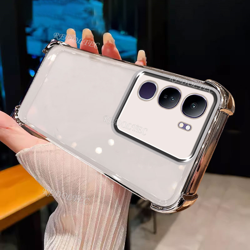 เคส VIVO Y19S 2024 ออกแบบใหม่สี่มุมกันกระแทกปลอกโปร่งใส VIVOY19S VIVO Y19 S Ultra Thin Soft โทรศัพท์