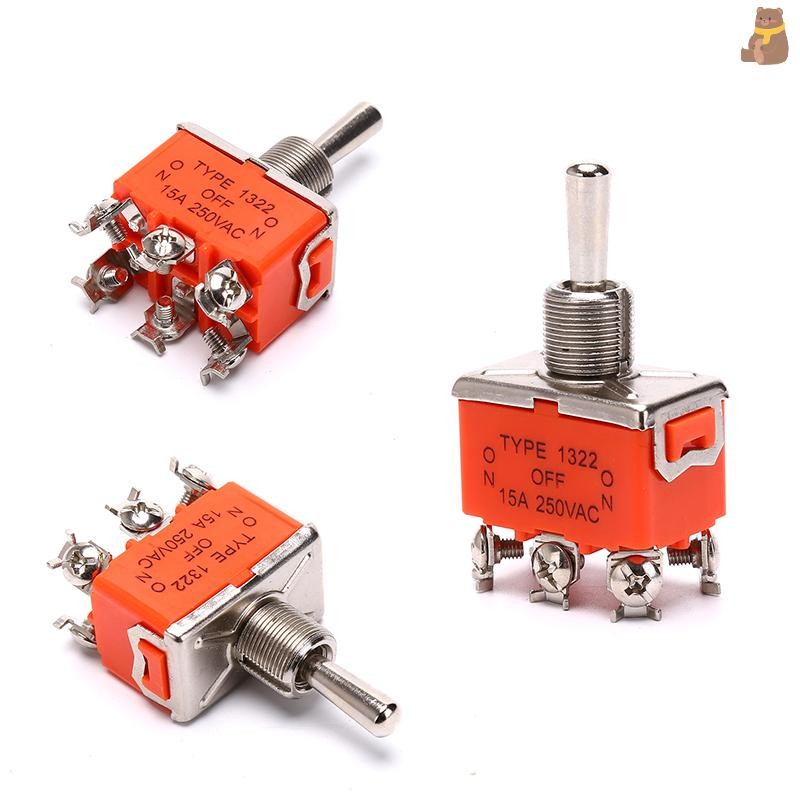 [TA] Momentary Toggle Switch (ON) OFF (ON) Spring Return 6 Pin Latching Switch TH