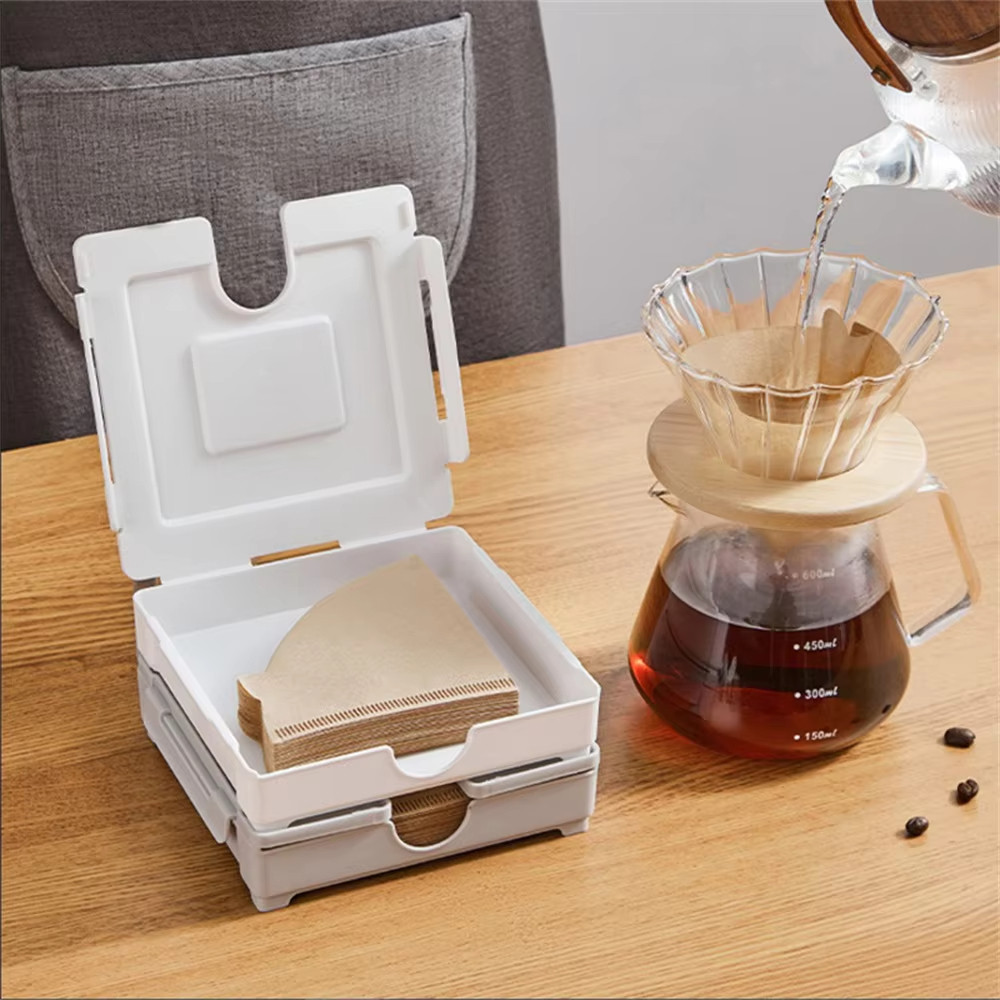 Coffee Filter Box กล่องเก็บกระดาษดริป กล่องใส่กระดาษดริป สะอาด ปลอดภัย สามารถล้างทำความสะอาดได้ บรรจุกระดาษดริปได้40-50