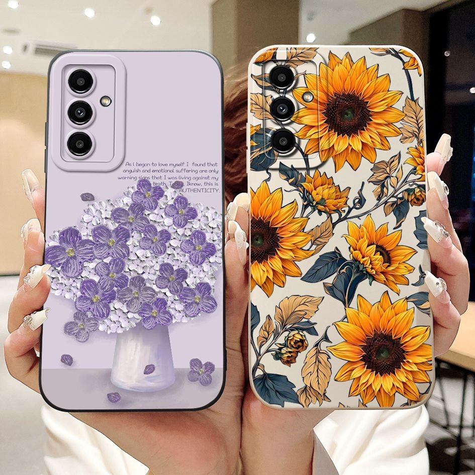 SAMSUNG ปลอกกันกระแทกสําหรับsamsung Galaxy M23 5Gกรณีดอกไม้ยอดนิยมกระบองเพชรซิลิโคนอ่อนนุ่มปกหลังสํา