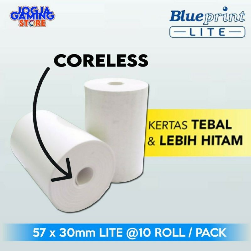 BLUEPRINT LITE 57 x 30 ม้วนกระดาษความร้อน EDC โพสต์ใบเสร็จรับเงินกระดาษพิมพ์ BL-TP57x30 57x30