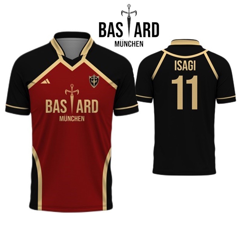 เสื้อยืด Anime Blue Lock Isagi Yoichi Bastard Munchen Team Football T-shirt Sportswear Kids