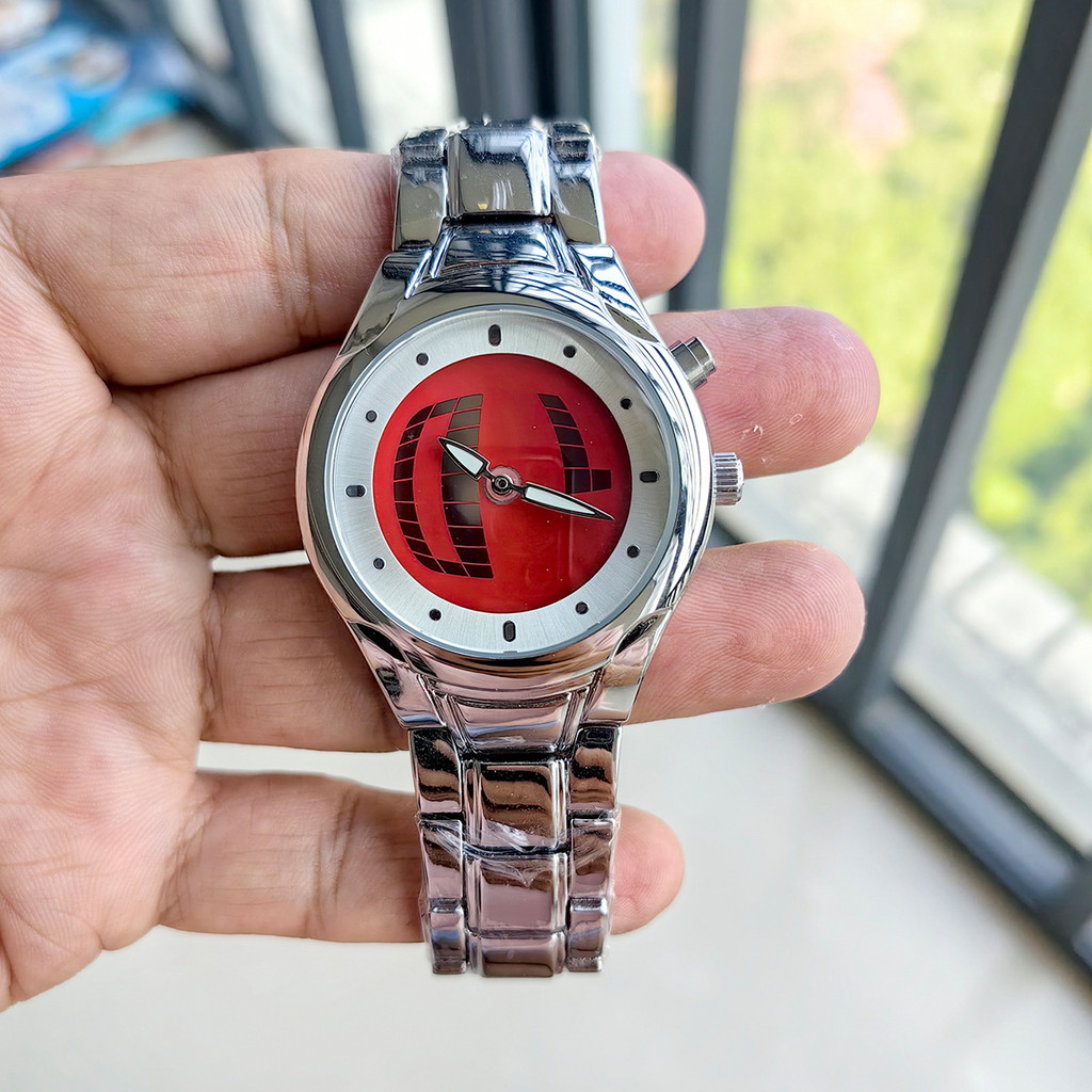 Pintime นาฬิกาผู้ชาย Retro y2k จอแสดงผลดิจิตอลจอแสดงผลคู่นาฬิกาผู้ชาย niche ins original quartz นาฬิกาผู้ชาย