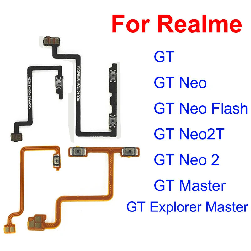 ปุ่มปรับระดับเสียงสำหรับ realme GT NEO NEO 2 2T GT Master Explorer 5g เปิดปิดปุ่มปรับระดับเสียงด้านข้างสวิทช์ Flex