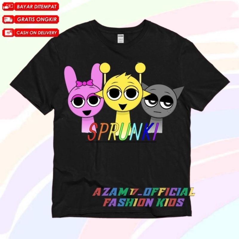 เสื้อยืดเด็ก Sprunki Incredibox Sky Blue ชื่อฟรี / Children& 39;s เสื้อยืด Sky Blue จาก Sprunki Incredibox 100-150