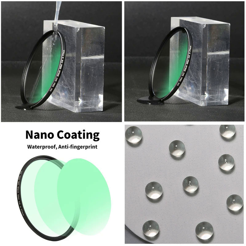 GiAi Black Pro Mist Filter MC Slim 1/8 1/4 1/2 1 82mm 77mm 72mm 67mm 55mm 52mm 49mm Camera Lens Filt