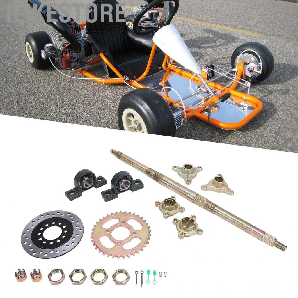 Ilikestore ชุดเพลาล้อหลัง ATV ดิสก์เบรก 160 มม. ปรับปรุงเสถียรภาพ Go Kart Kit สำหรับรถสามล้อดริฟท์