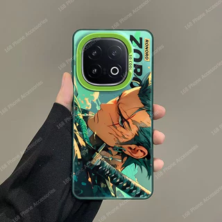 เคส iQOO Z11X 13 15 Neo 10 5G เคส iQOO 15R เคสอะนิเมะกันกระแทกโทรศัพท์ ลูฟี่ โซโร วันพีช อะนิเมะ เคลือบด้าน เคสโทรศัพท์แข็งด้านแข็งป้องกันลายนิ้วมือขอบซิลิโคนนุ่มจะไม่ดันฟิล์มเย็นหล่อฝาครอบโทรศัพท์สําหรับเด็กนักเรียนผู้ชาย