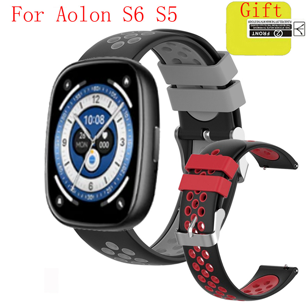 Aolon S6 สายนาฬิกาซิลิโคนสําหรับ Aolon S5 SmartWatch สร้อยข้อมือ Soprt สายรัดข้อมือ