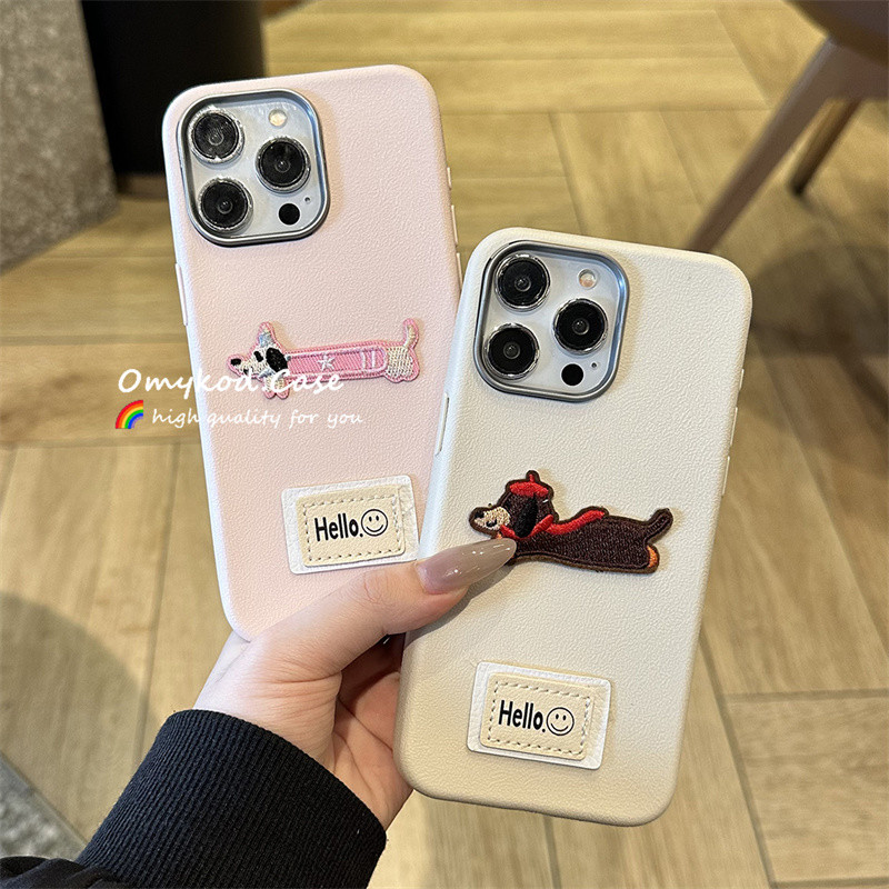 SAMSUNG 3dตุ๊กตาสําหรับsamsung S21 S22 S23 S24 Plus Ultra S20 S23 S24FE A51 4G A31 A21s A20s A06 A73 เคสโทรศัพท์INSเกาหลีไส้กรอกสุนัขเย็บปักถักร้อยตุ๊กตาน่ารักAnti Dropกันกระแทกป้องกัน