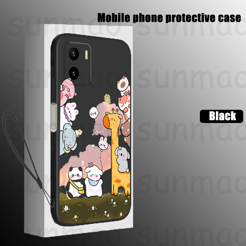 สําหรับ Vivo Y01 Vivo Y15A Vivo Y15S Vivo Y15C เคสโทรศัพท์น่ารักการ์ตูนสัตว์
