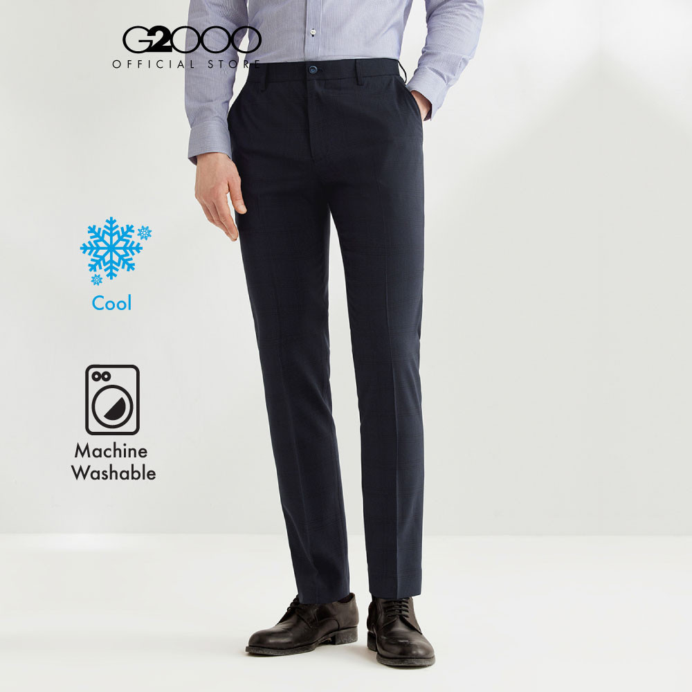 G2000 กางเกงสูทสำหรับผู้ชาย ทรง Slim Fit รุ่น 4115225379 NAVY