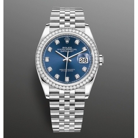 Rolex Datejust Diamond แหวนด้านนอก Blue Dial นาฬิกาผู้ชาย High-End แฟชั่นหรูหรา, แนวโน้มแฟชั่นสายสแต