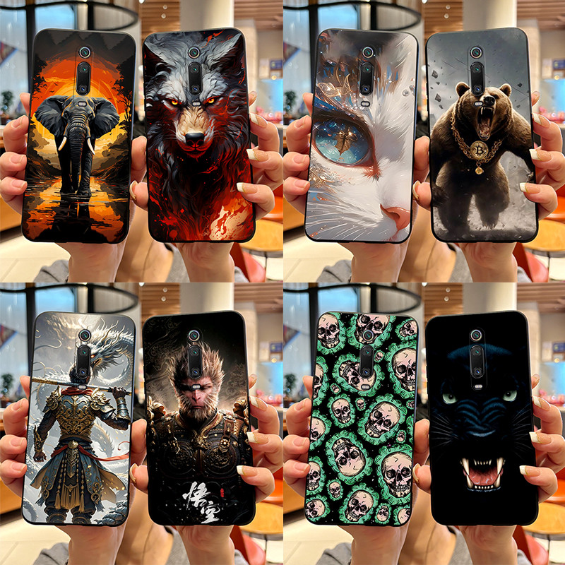 สําหรับ Xiaomi Mi 9T / Mi 9T Pro / Redmi K20 Pro กรณีกันกระแทกปกหลังหรูหรา Black Myth Wukong ทาสีซิลิโคนนุ่มเคสโทรศัพท์
